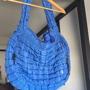 Free People Carryall Blue Quilted Women's Bag